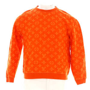 Louis Vuitton Men's Crewneck Sweater Cotton and Acrylic Blend Monogram Jacquard